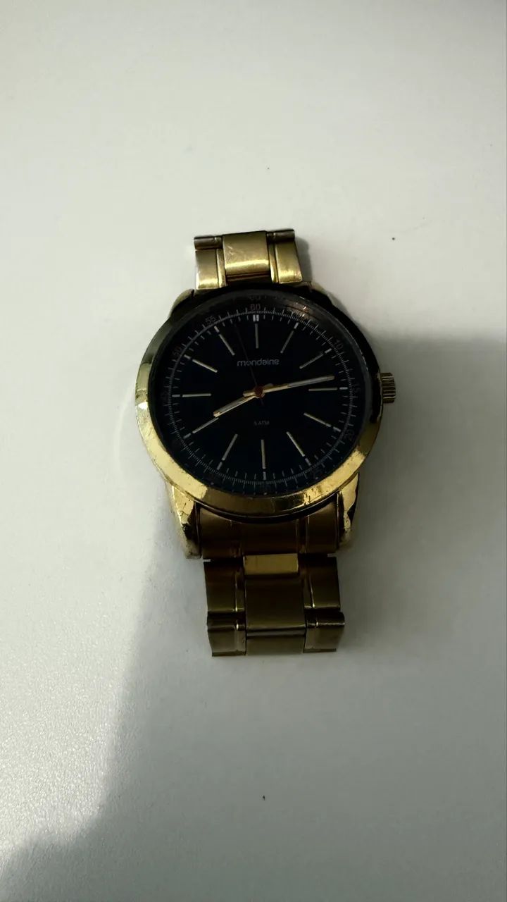 Relógio Mondaine dourado  - Foto 3