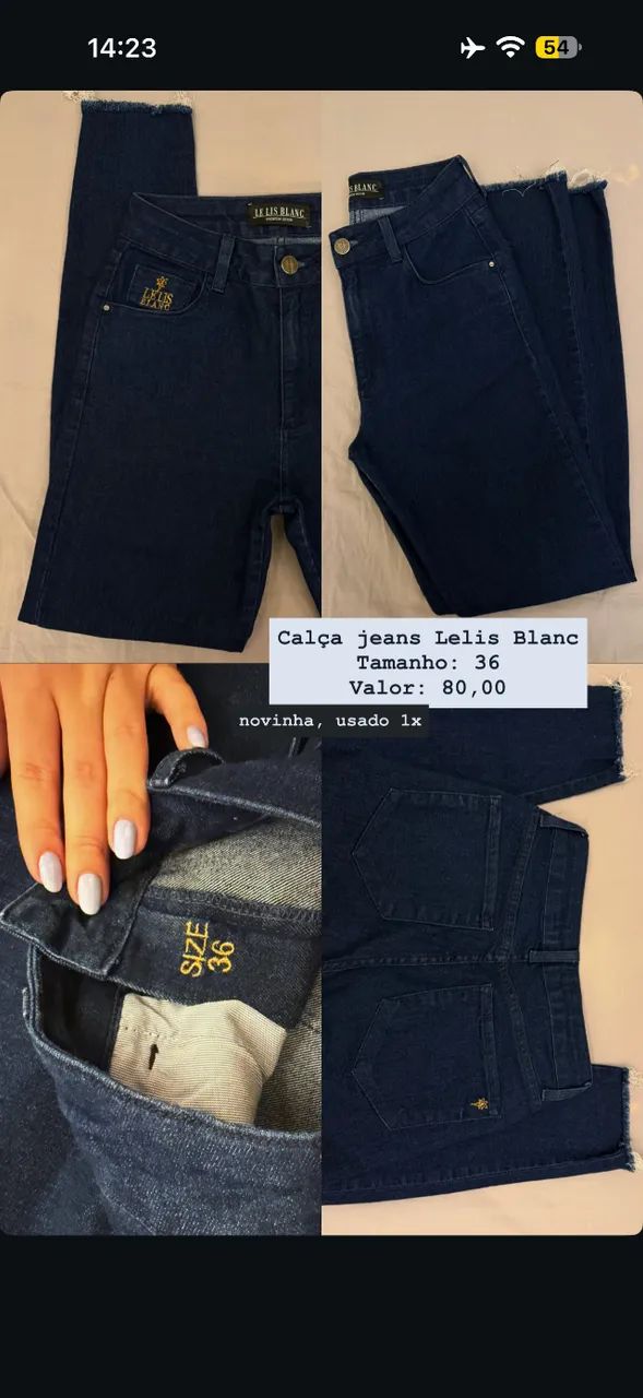 Calça jeans lelis blanc