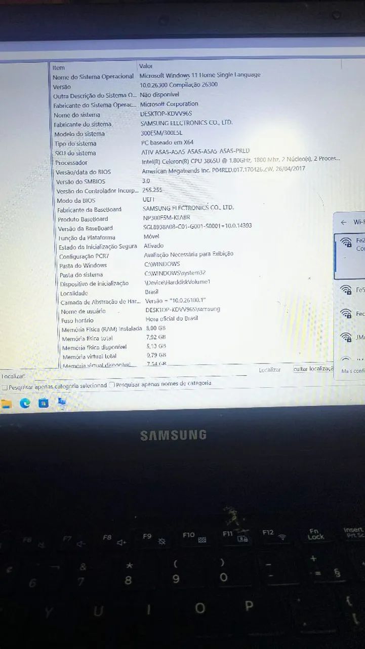 Notebook Samsung 15.6