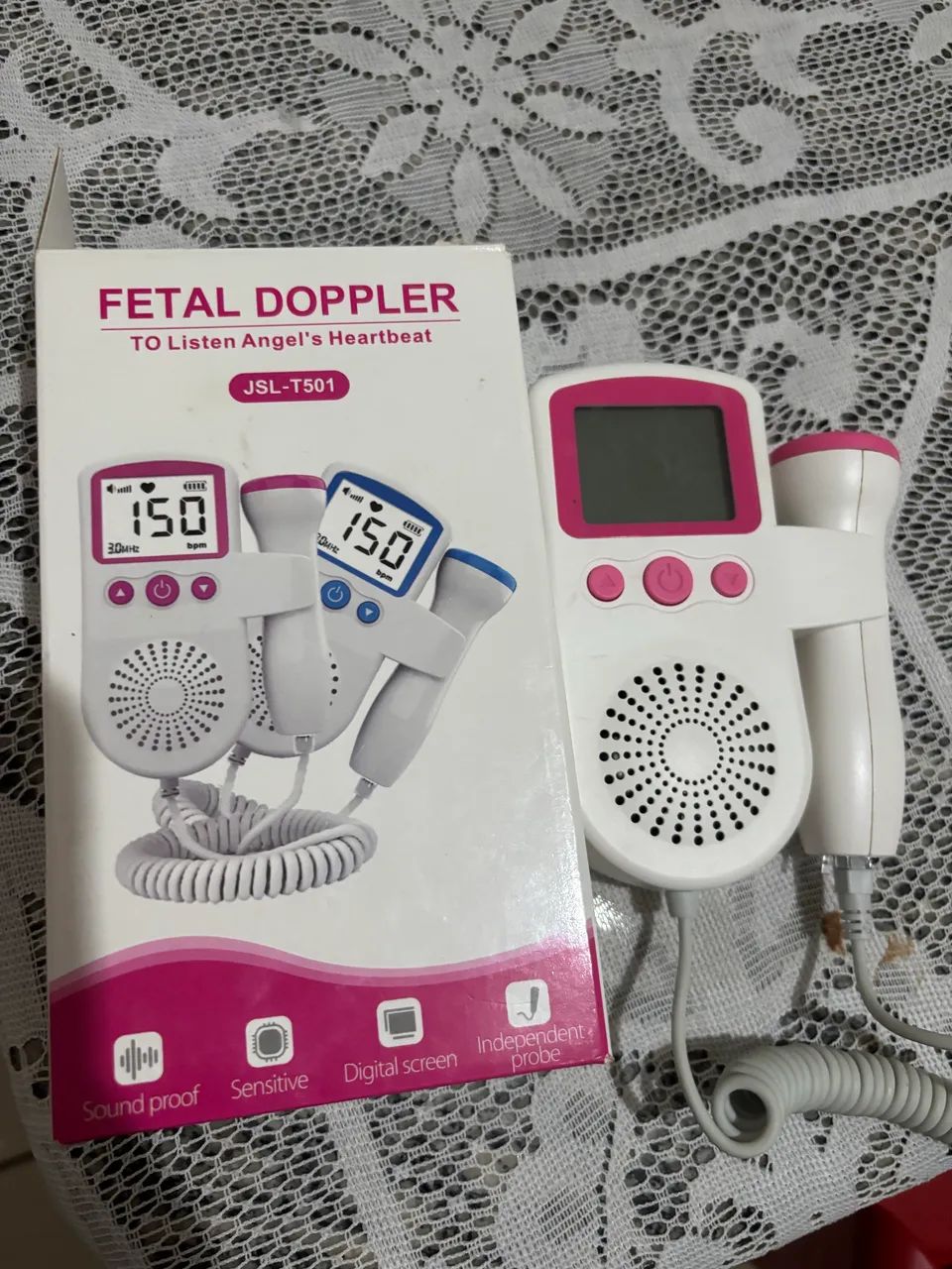 Doppler fetal para ouvir coração do bebê na barriga  - Foto 2