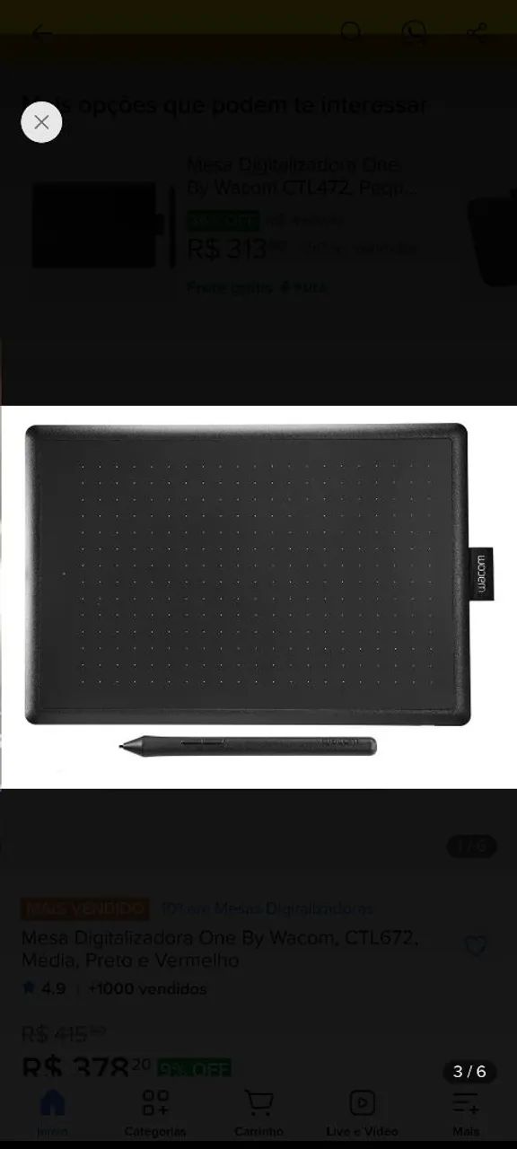 Mesa digitalizadora criativa ? pen tablet creativo - Foto 3
