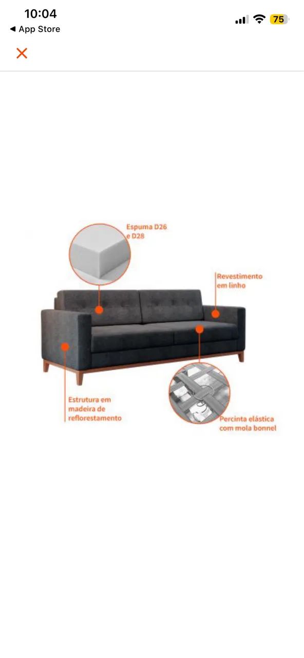 Sofá 3 lugares novíssimo  - Foto 3