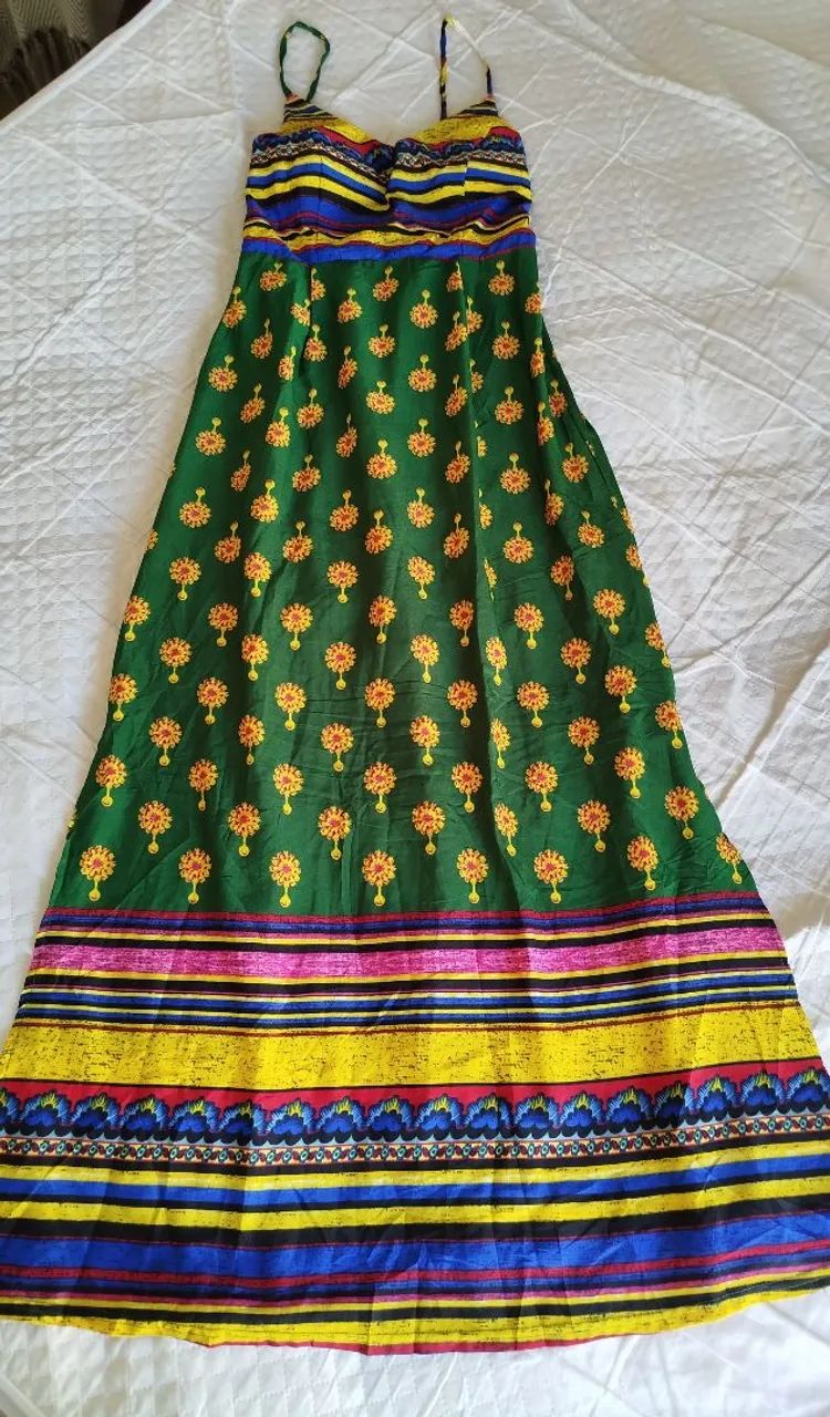 Vestido longo verde - G