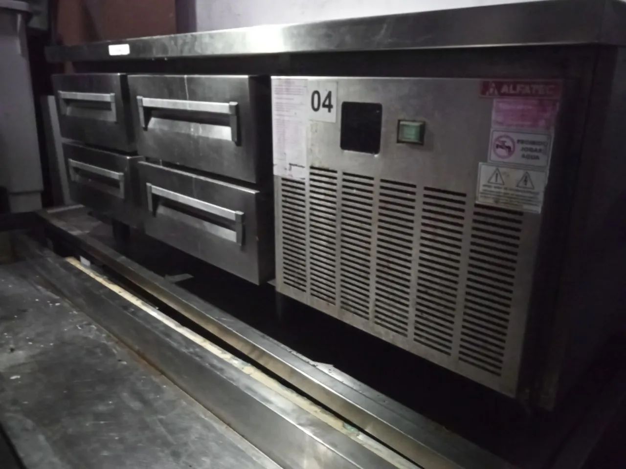 Refrigerador chef de base com gaveta todo inox Alfatec - Foto 2