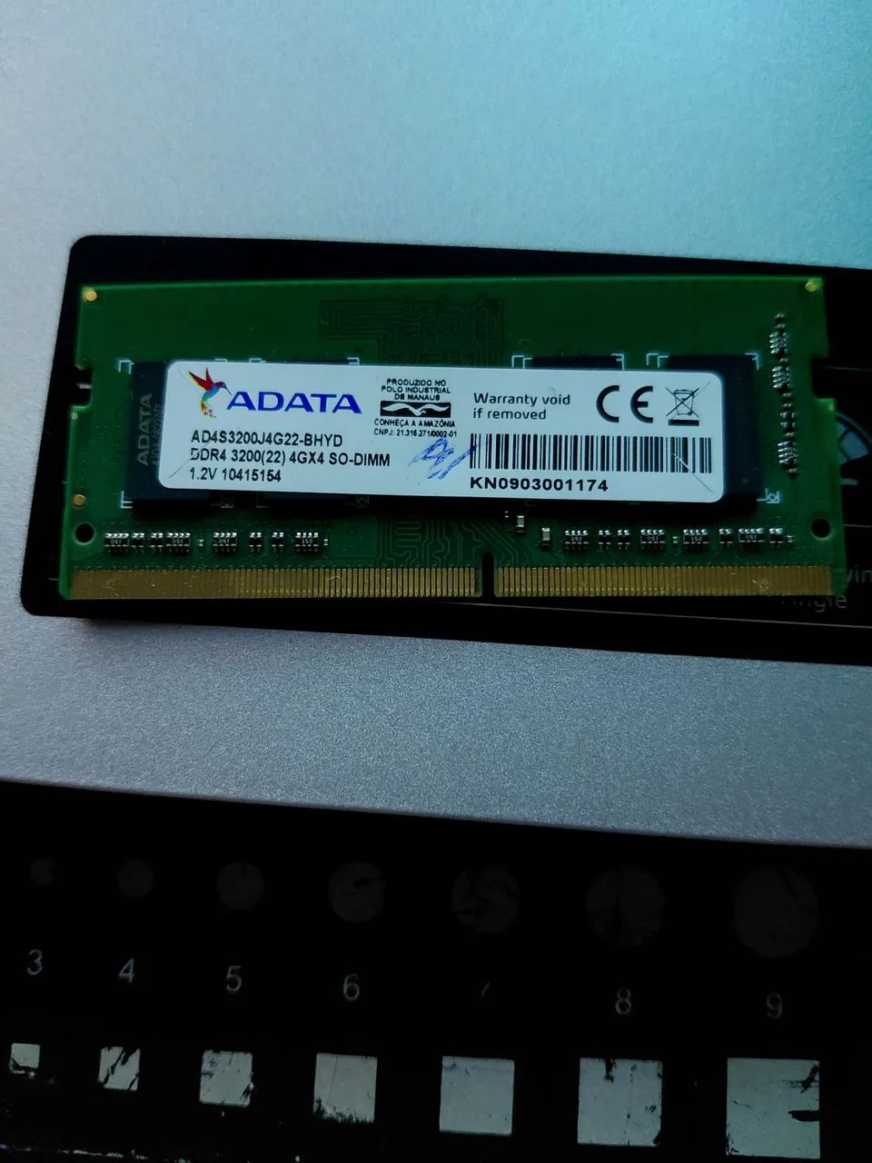 RAM DDR4 4gb 3200Mhz ADATA so-dimm notebook