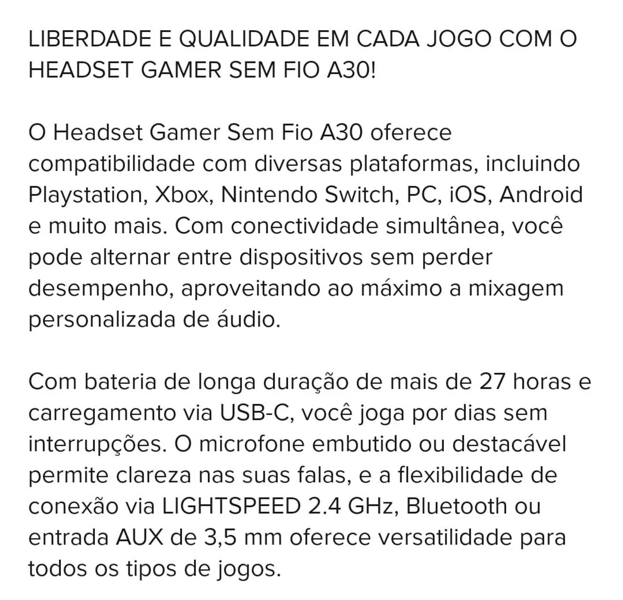 Headset Gamer Logitech G Astro A30 Wireless Branco + Estojo + USB - Foto 3