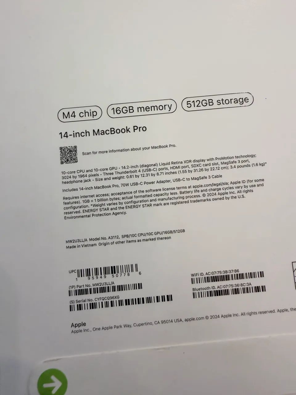 MacBook Pro 14 m4 16 gb 512 preto espacial  - Foto 2