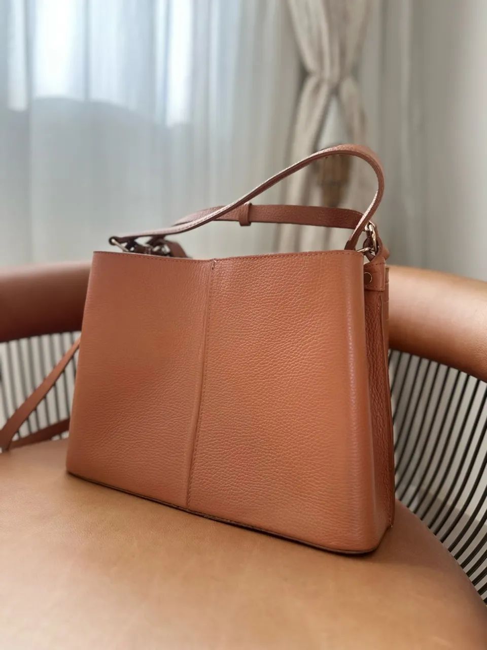 Bolsa Arezzo couro caramelo  - Foto 3