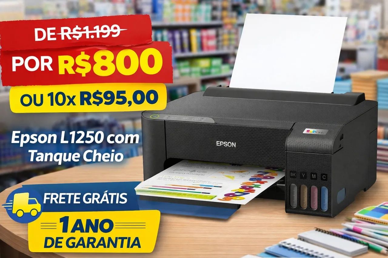 Impressora Epson Ecotank L1250 (não tem scanner)