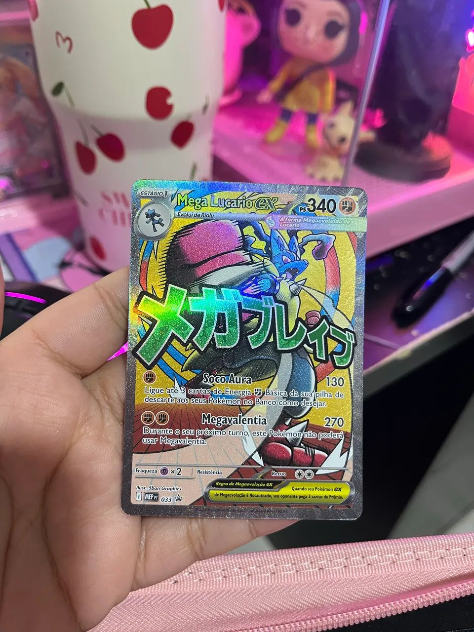 Mega Lucario ex nº 033 mega ataque japonês 