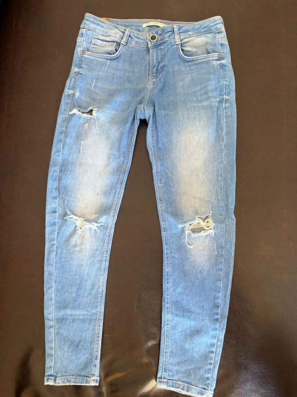 Calça damage jeans ZARA 