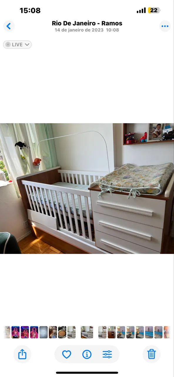 Vendo berço que vira cama