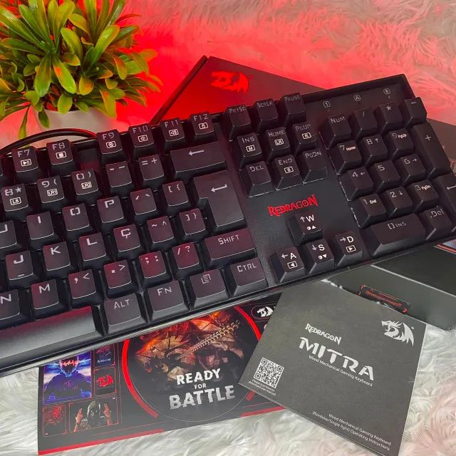Red Dragon Mitra Teclado 100% - Switch Marrom - Foto 4