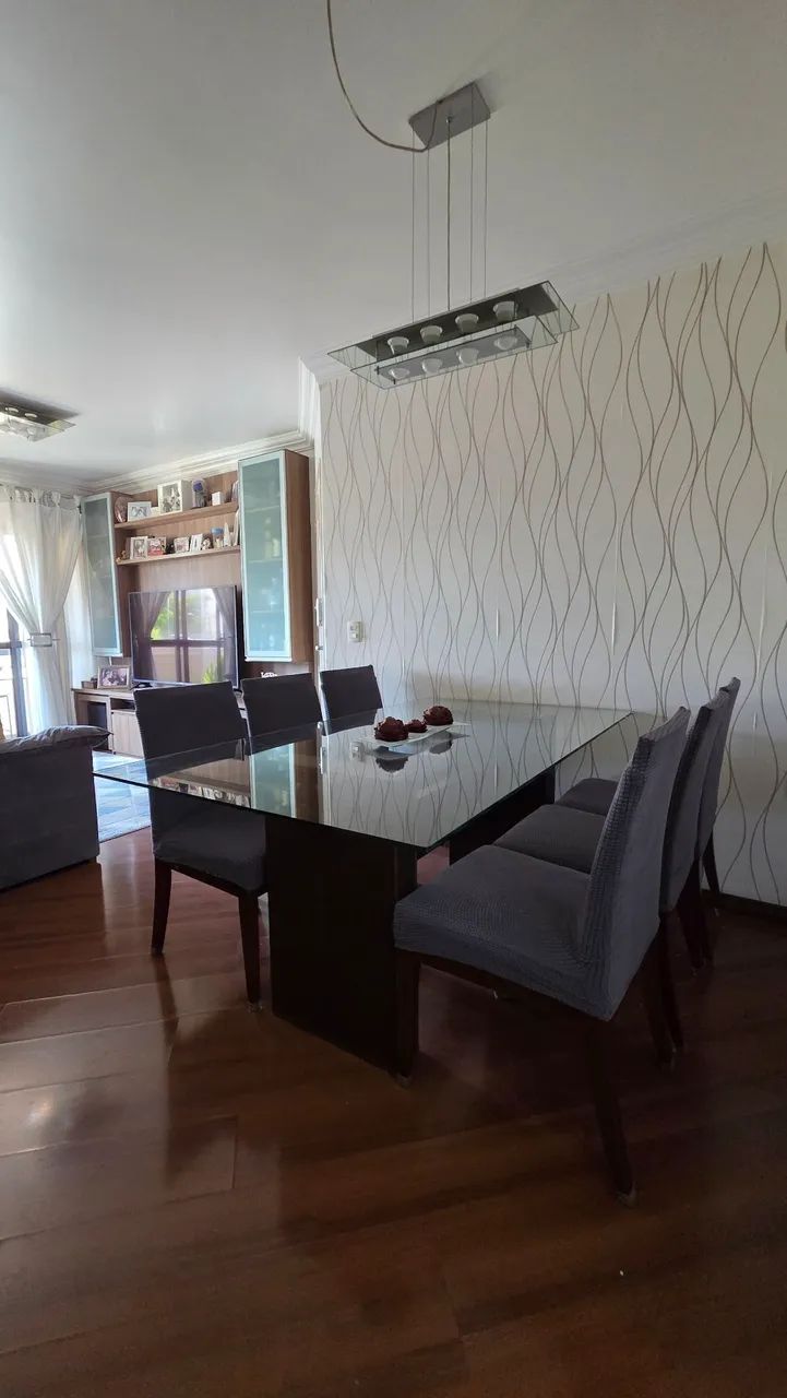 Mesa de Jantar tampo de vidro 180cm com 6 cadeiras - Foto 4