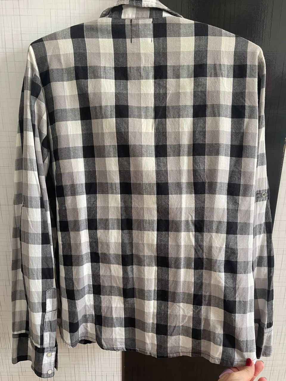 Blusa Xadrez Preto e branco. - Foto 2