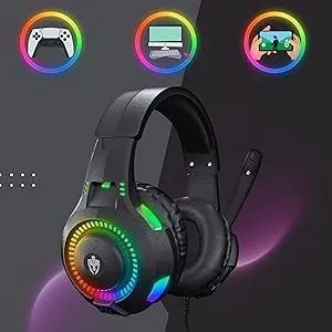 Fone De Ouvido Headset Gamer Luz Led RGB RIVAL EG307 - Foto 3