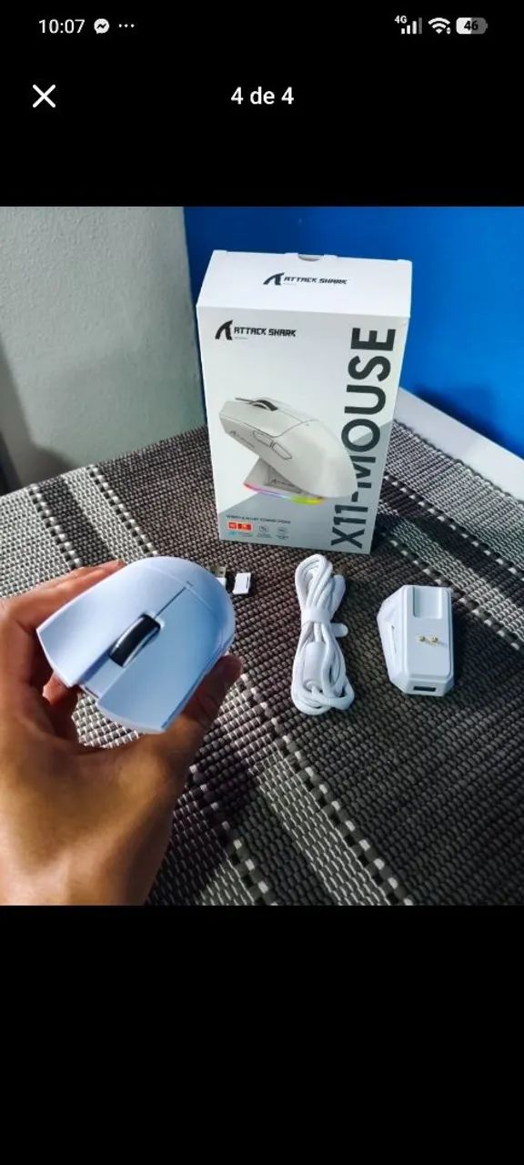 MOUSE ATTACK SHARK - NOVO