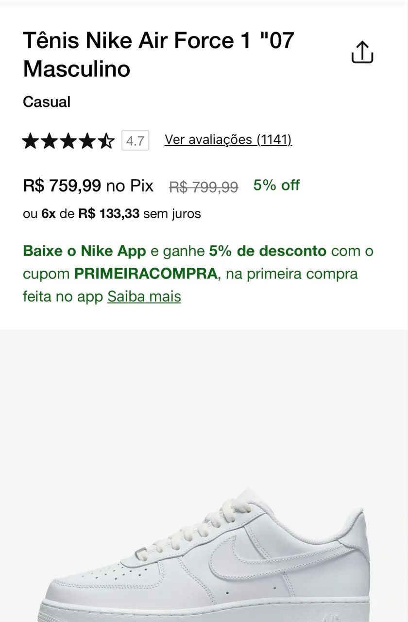 Vendo AIR FORCE nº39 - Foto 2