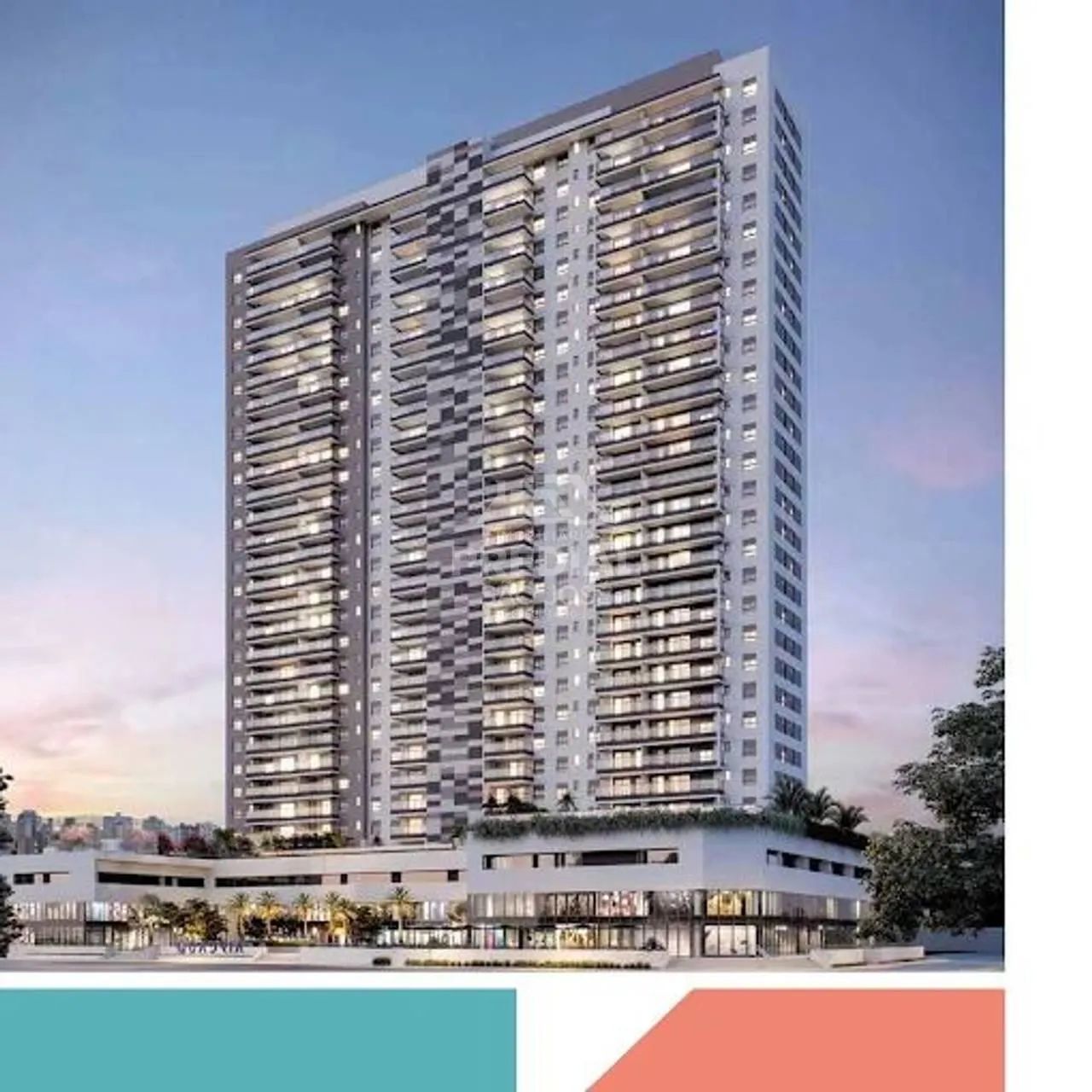 Sala comercial 78m² com 2 banheiros, varanda e vagas rotativas no Edifício Quadria  Jardim
