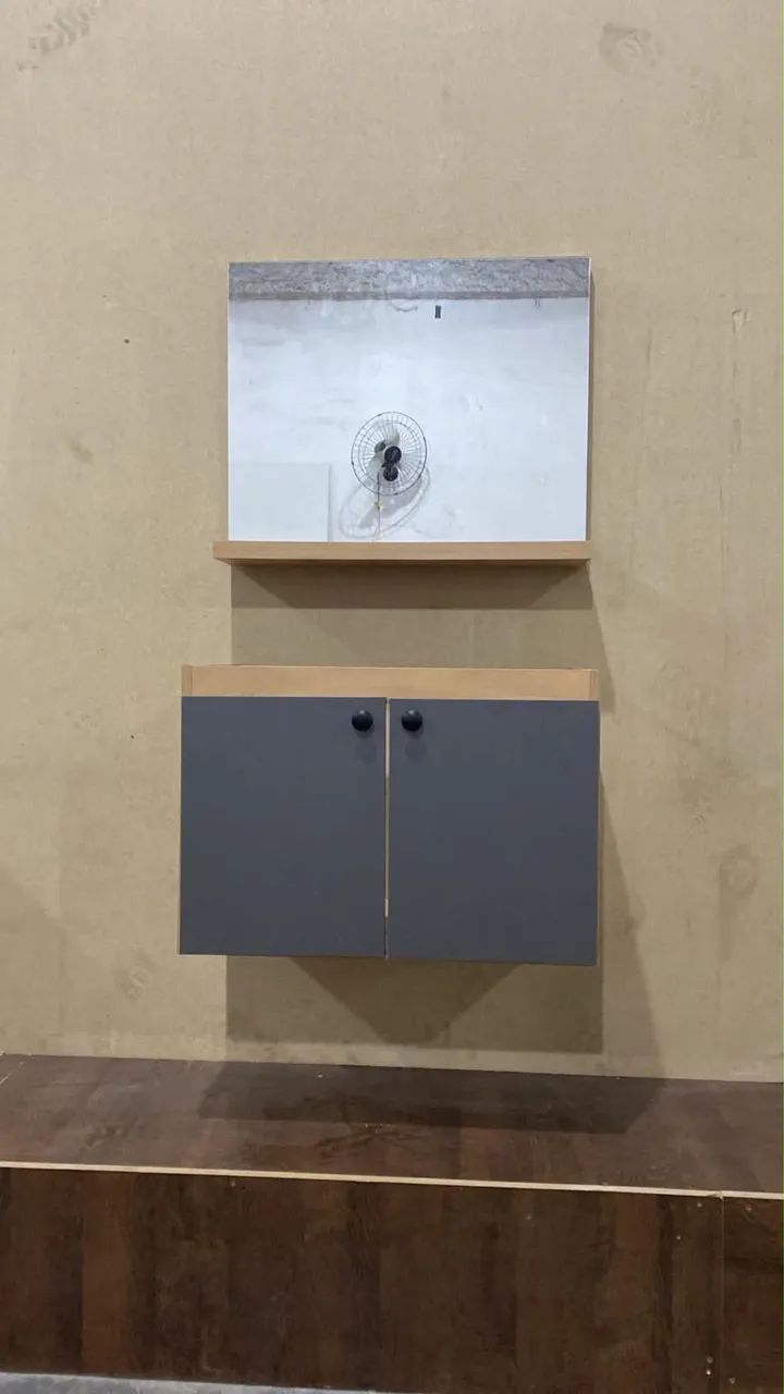 Armário para banheiro 59 cm com espelho 