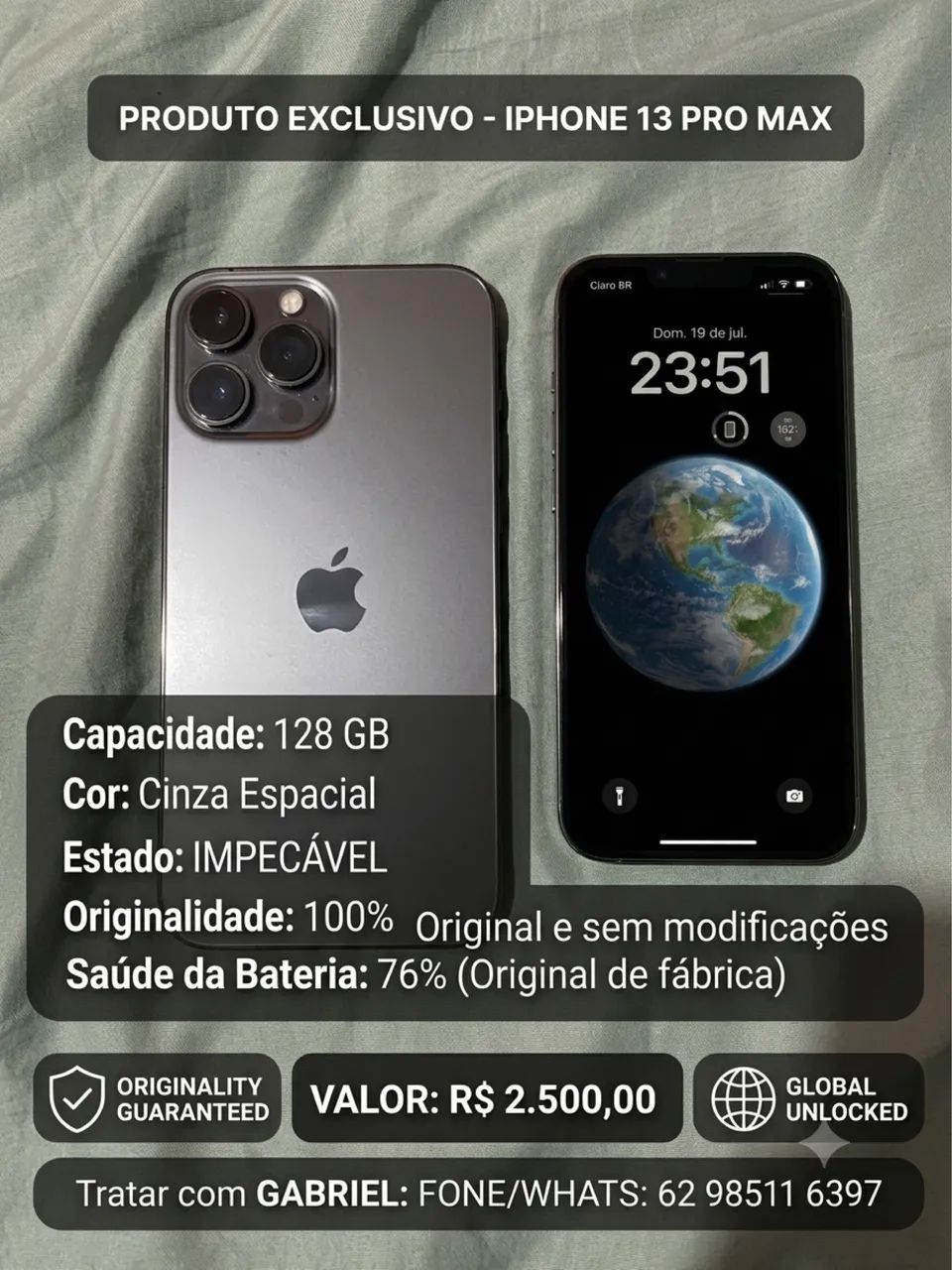 Vende se iPhone 13 Pro Max 128GB