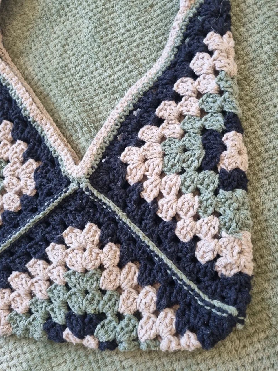 Bolsa square de croche - Foto 4