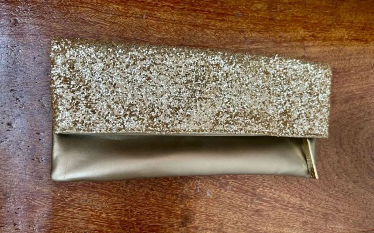 Clutch Nécessaire Bolsa de mão Eudora Dourado - Foto 4