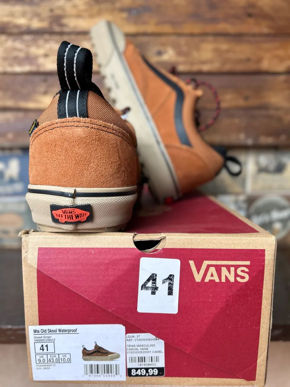Tênis Vans UA Old Skool MTE Waterproof Glazed Ginger - Calçados