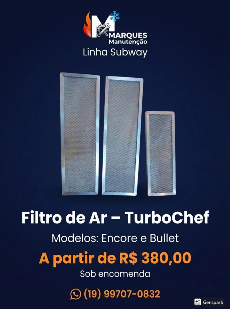 Filtro de ar turbochef Sota e Encore - Foto 2