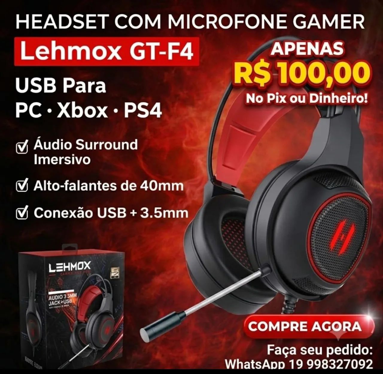 Fone gamer 