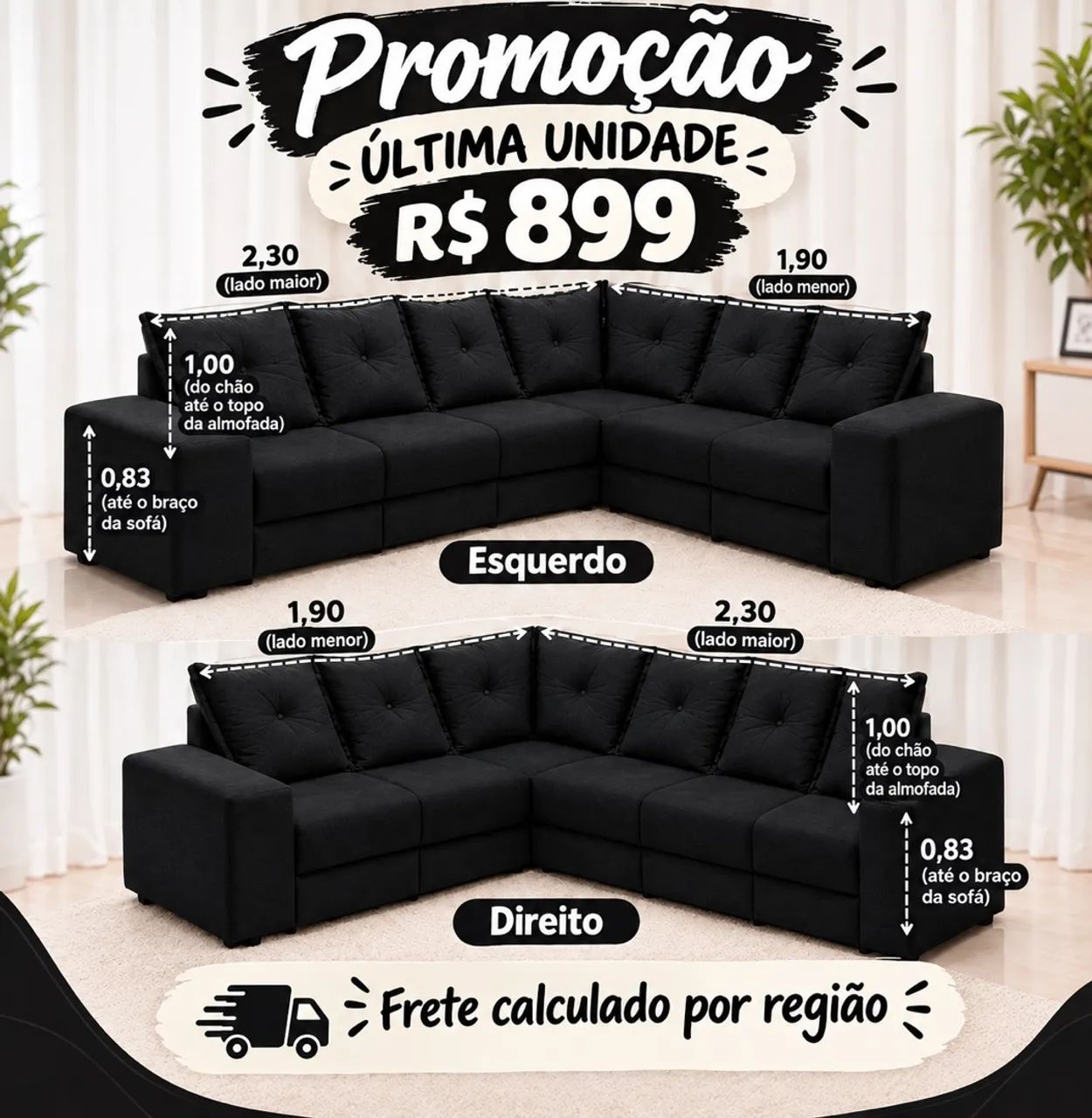 Sofá super promoção 