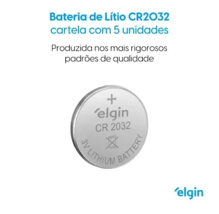 KIT COM 5 BATERIAS (CR2032) ELGIN - Foto 2