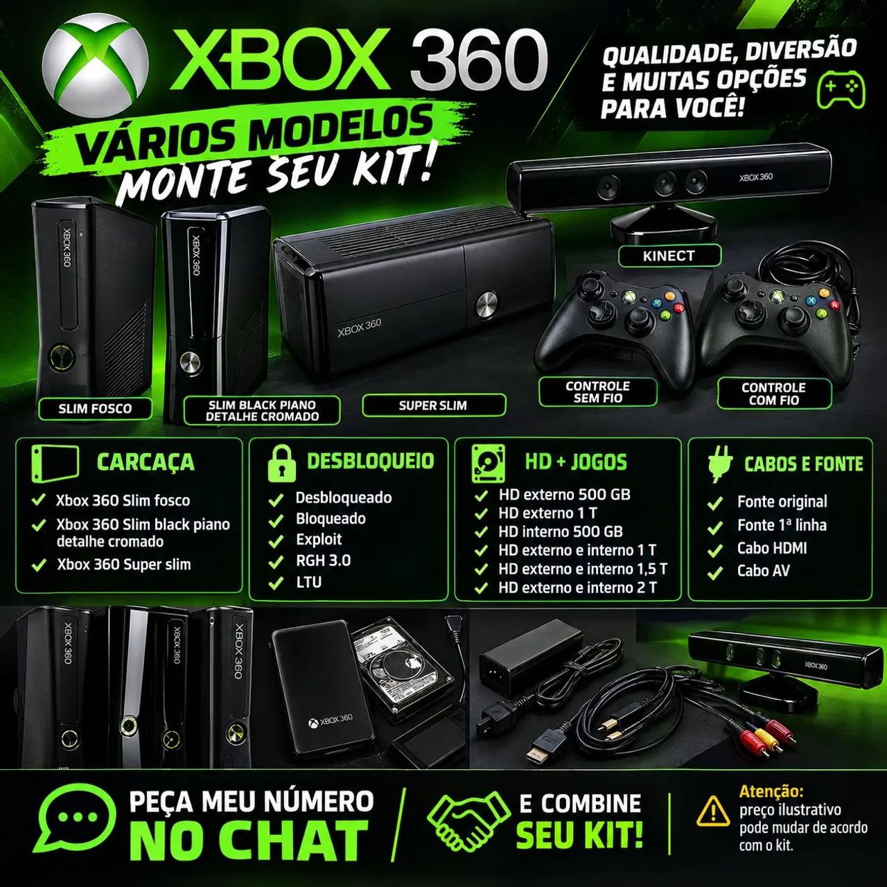 Xbox 360 diversos modelos faça seu orçamento