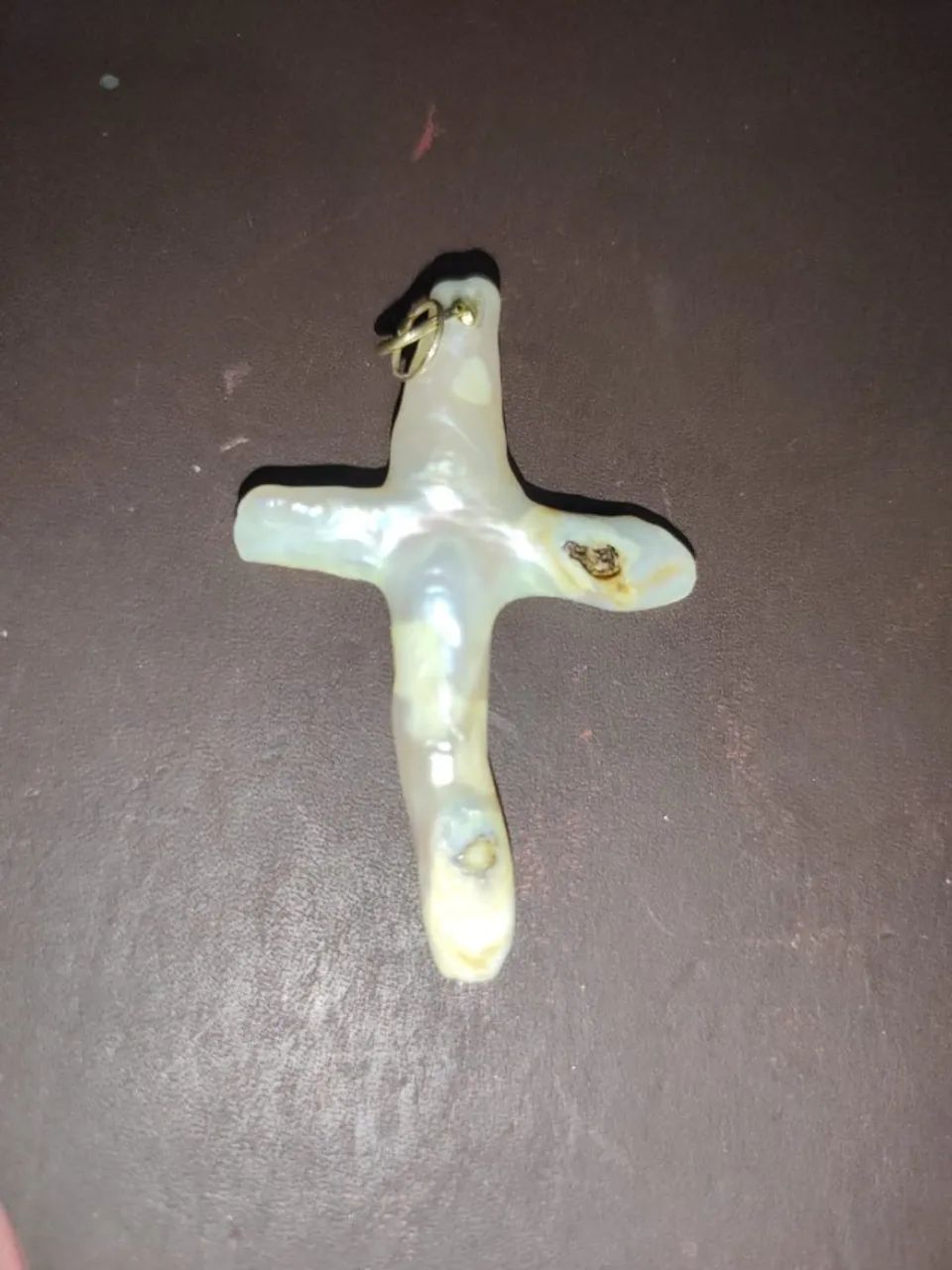 PINGENTE CRUZ PEROLA DE AGUA DOCE NATURAL (REQUINTE E SOFISTICAÇÃO) - Foto 3