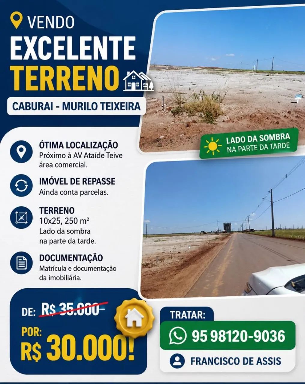 Terreno no loteamento Caburai 4