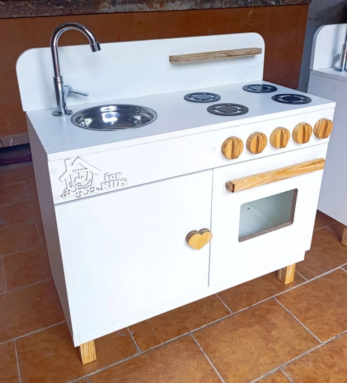 Bancada cozinha infantil em MDF 15mm branco TX  - Foto 5
