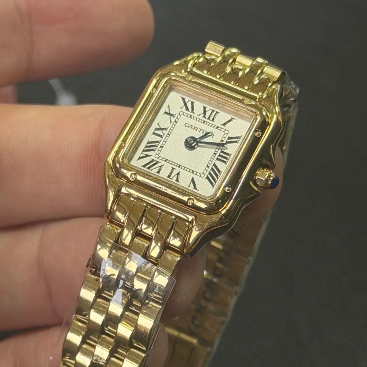 Cartier Panthère Feminino Dourado Quartzo Prem AAA+ - Foto 2