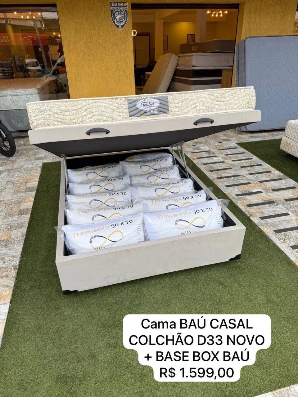 Cama Box BAÚ de CASAL NOVA - ENTREGO