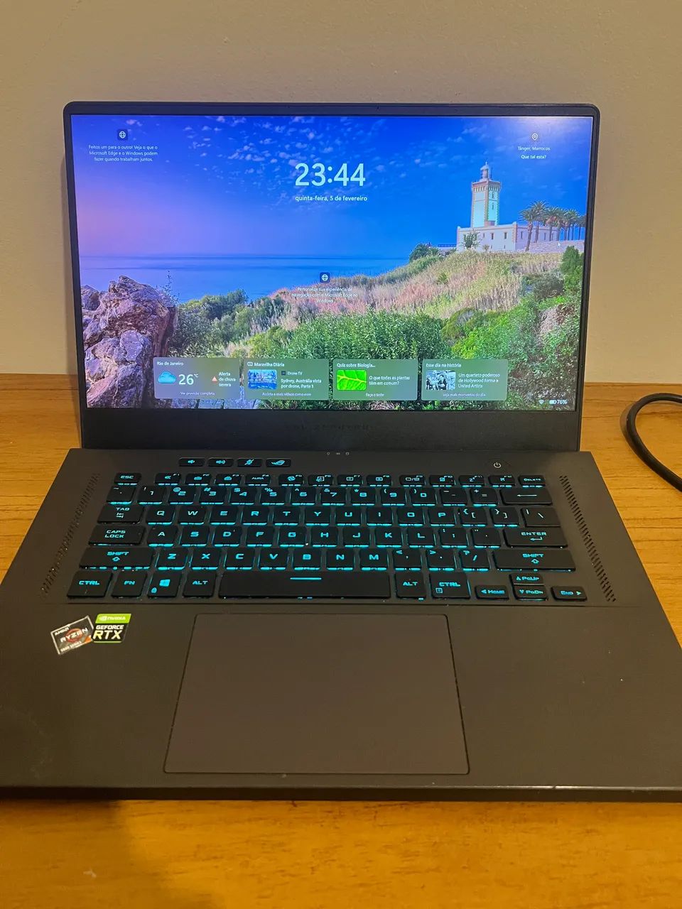 Notebook Gamer RTX 3080 ROG Zephyrus 165hz Ryzen 9 5900HS