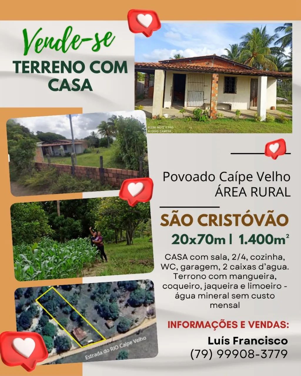 Vendo sítio no Caípe Velho (São Cristovão)