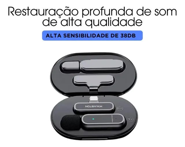 HMaston MK05 Microfone Sem Fio Lightning p/ iPhone 5  - Foto 3