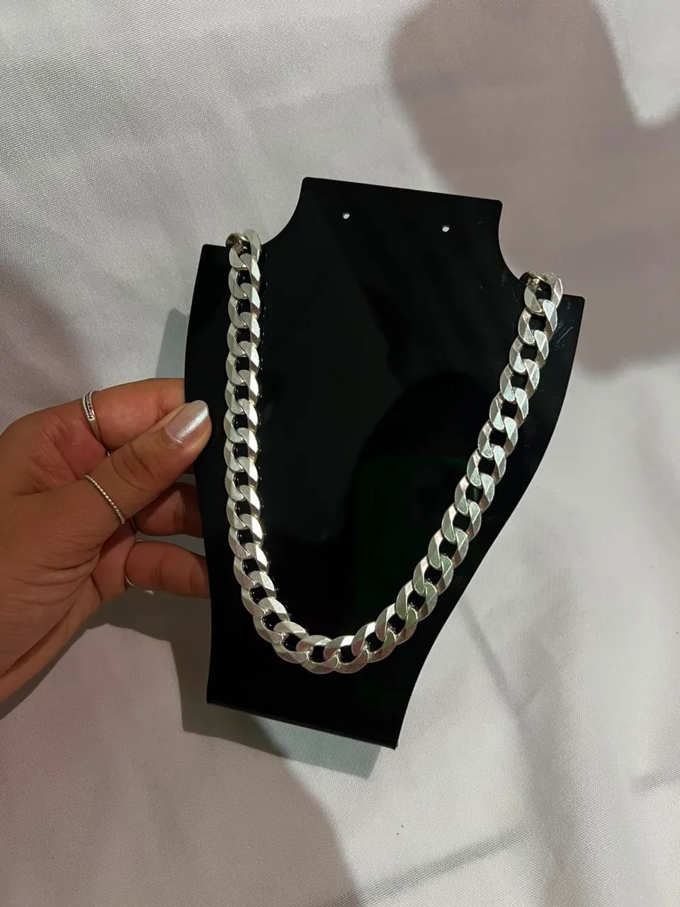 Corrente masculina prata 925 maciça - 13MM 64CM - Foto 3