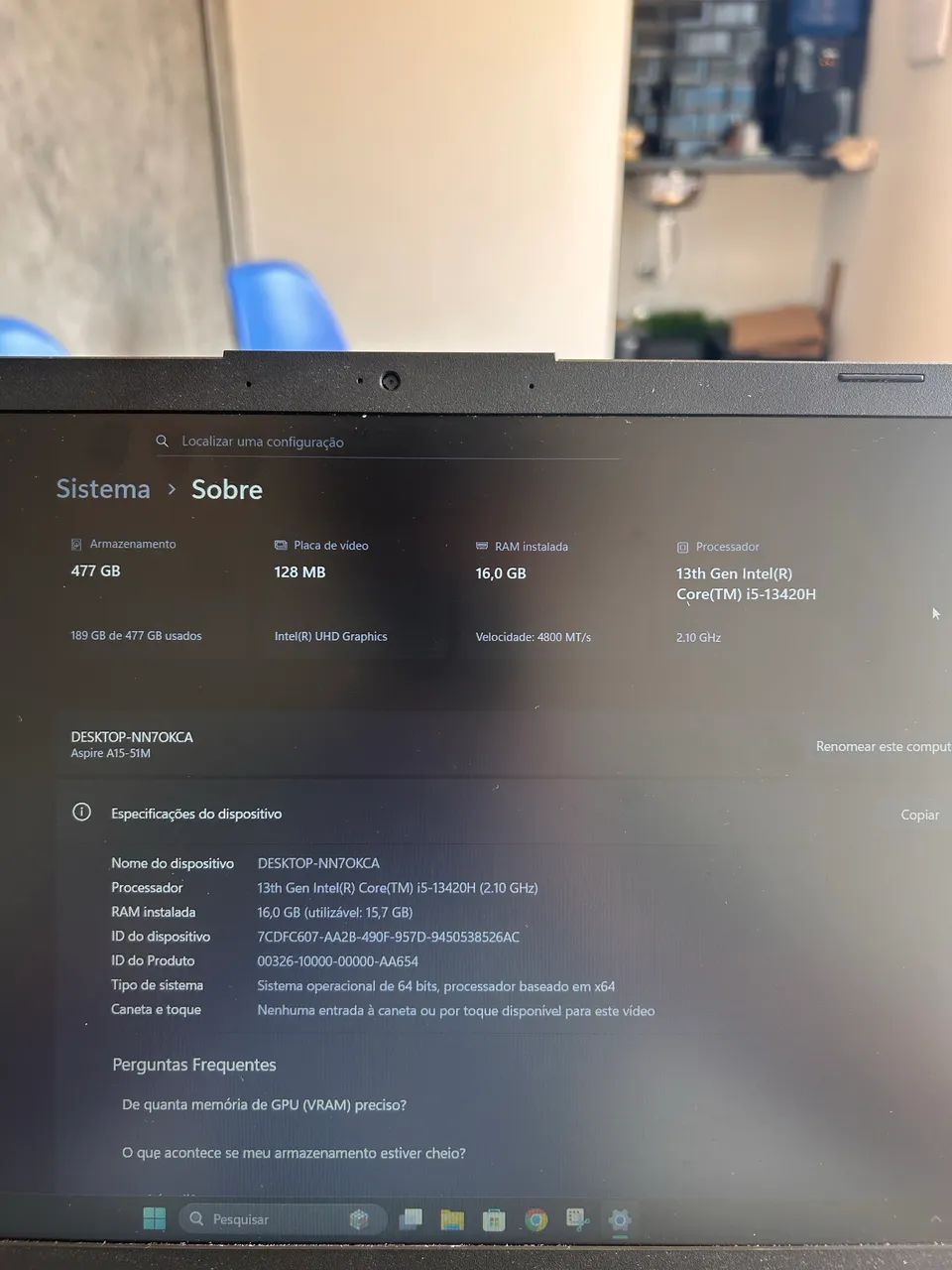 Notebook Acer Aspire A15- 51M - Foto 3