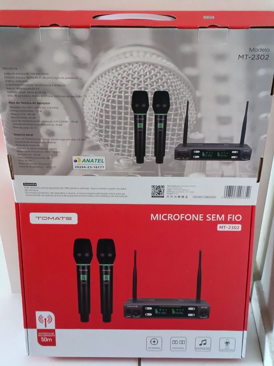 Microfone Sem Fio Tomate MT-2302 - Duplo + Receptor - Foto 4