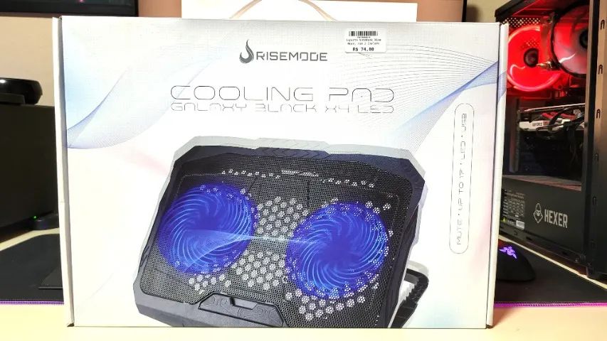 Base suporte para notebook Rise Mode, dual fan led, novo, lacrado!