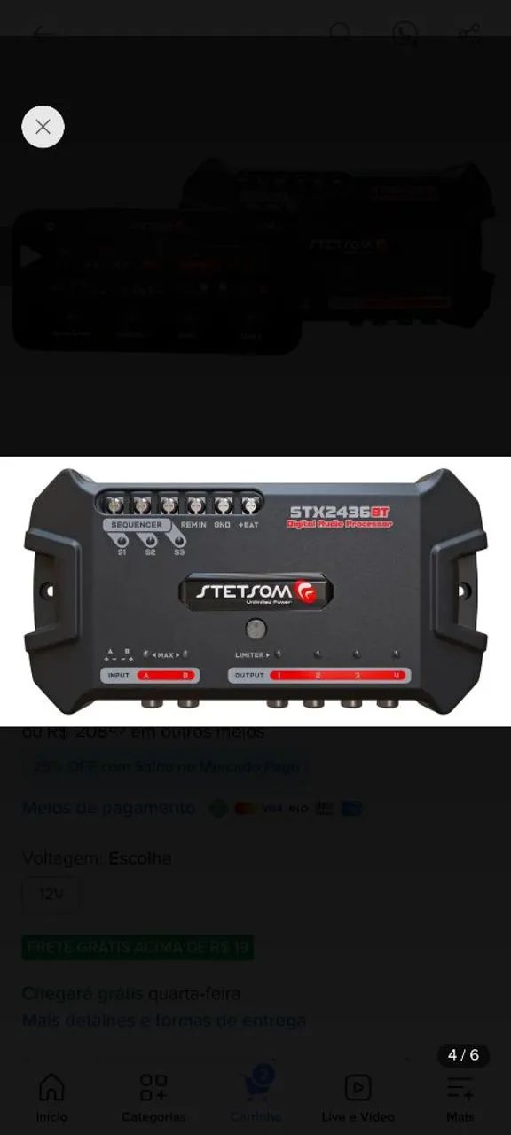 Processador de Áudio Digital Stetsom STX2436BT - Foto 2