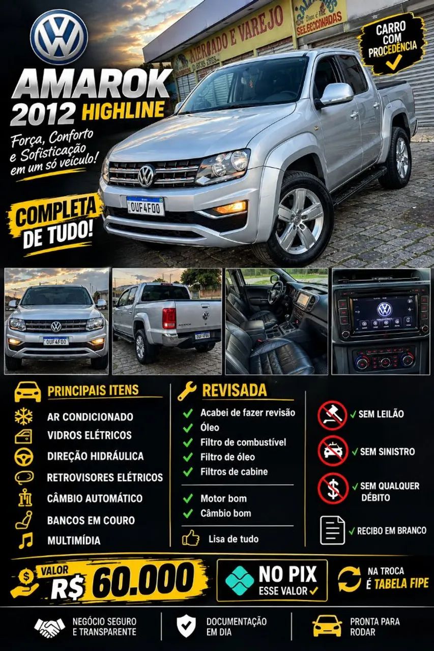 Volkswagen Amarok HIGH.CD 2.0 16V TDI 4X4 DIES. AUT 2012