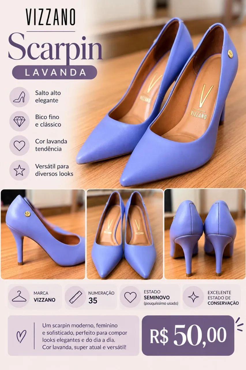 Scarpin lavanda 