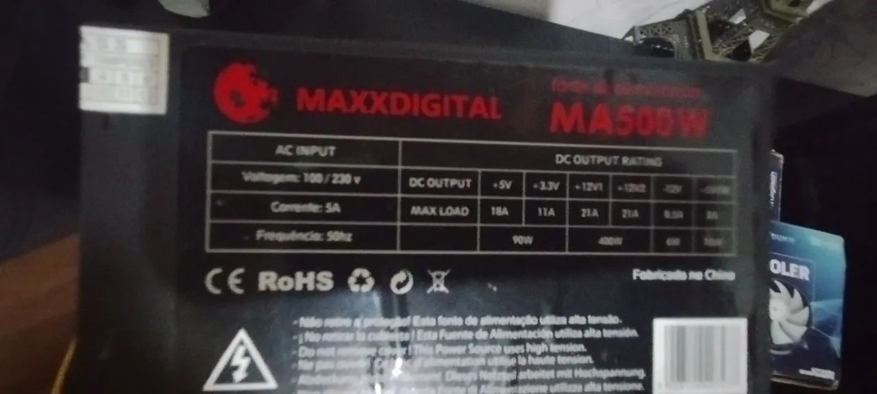 Fonte ATX MaxxDigital 500W para PC (MA500W) - Foto 3