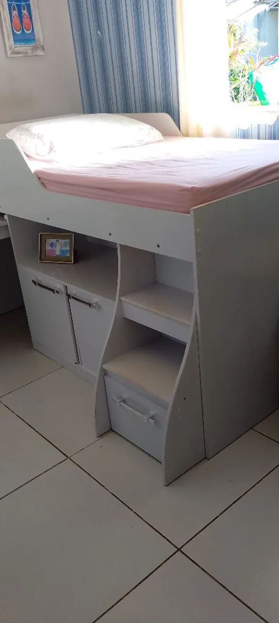Cama Solteiro com escrivaninha - Foto 4